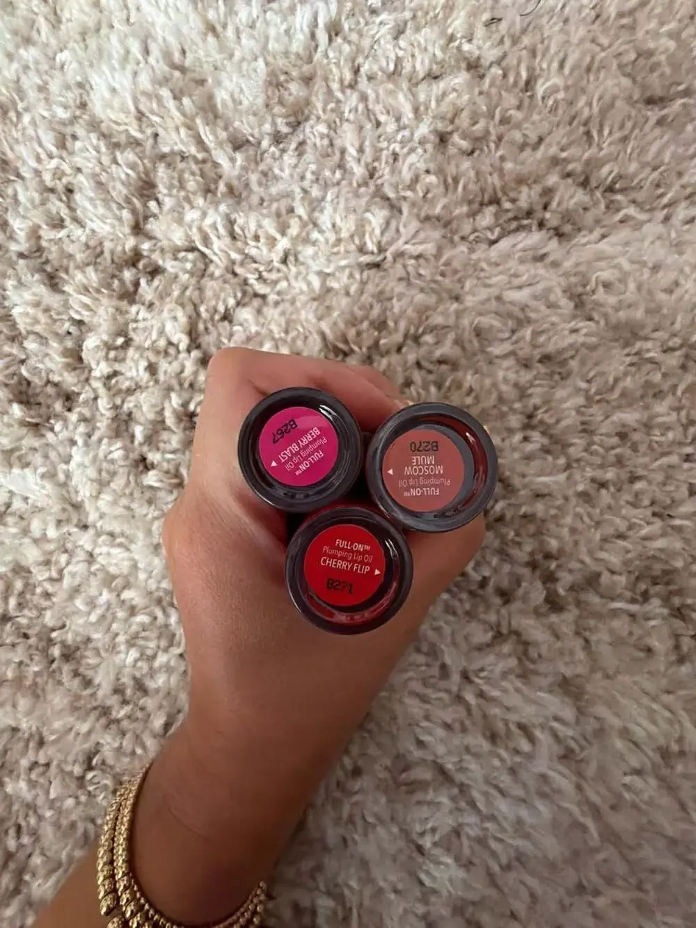 Buxom Full-On Plumping Lip Oil Set of 3 (Berry Blast, Moscow Mule, Cherry Flip)
